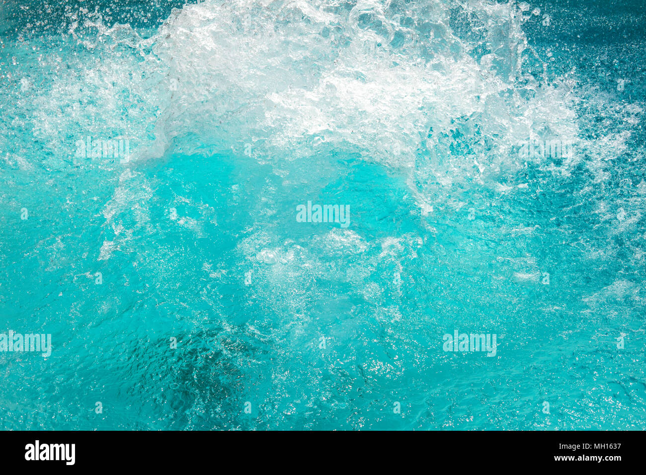 View of big splash in swimming pool Stock Photo Alamy