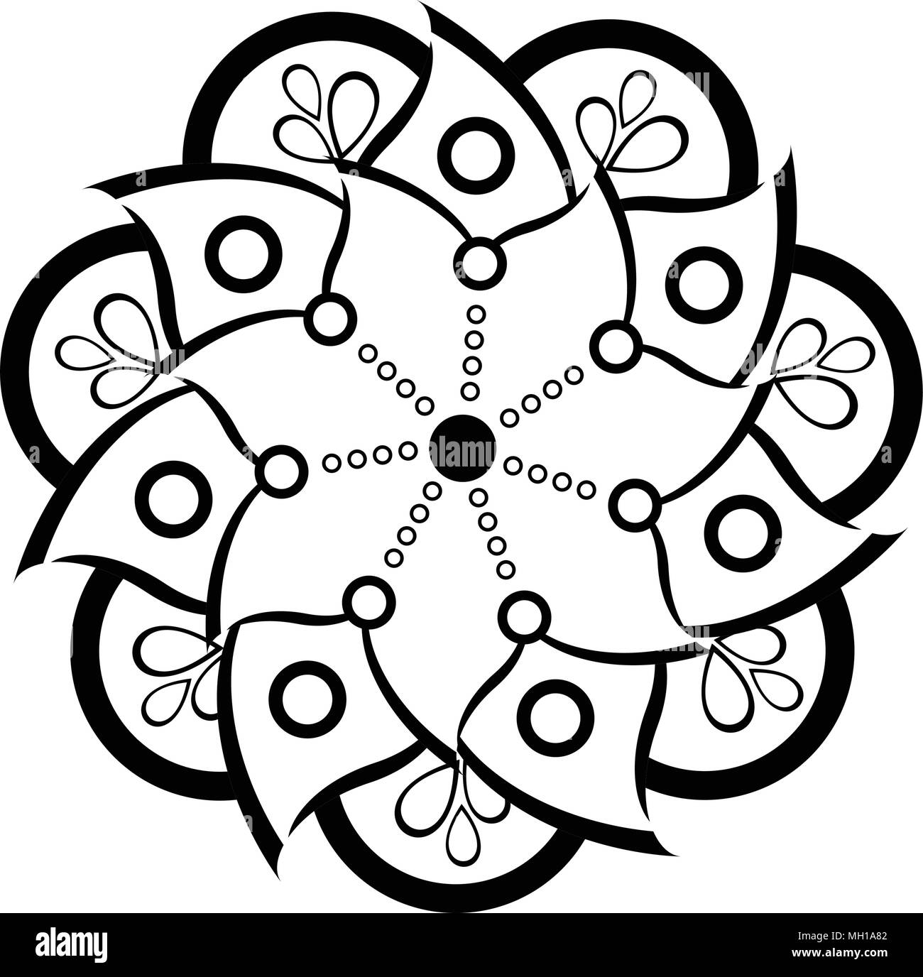 Isolated monochrome flower icon Stock Vector Image & Art - Alamy
