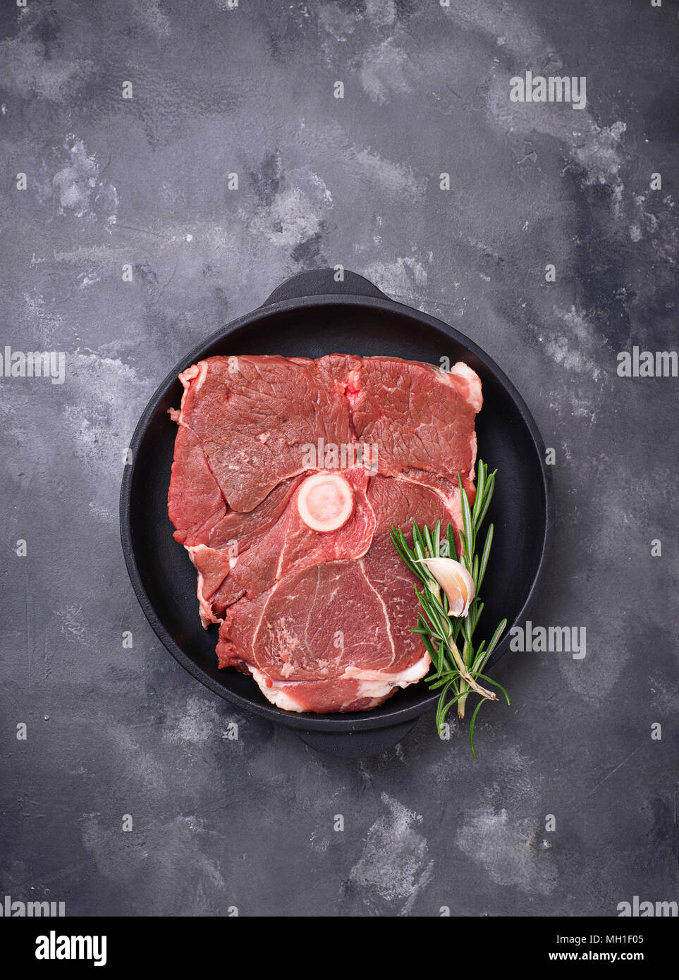 Lamb meat with rosemary and spices Stock Photo Alamy