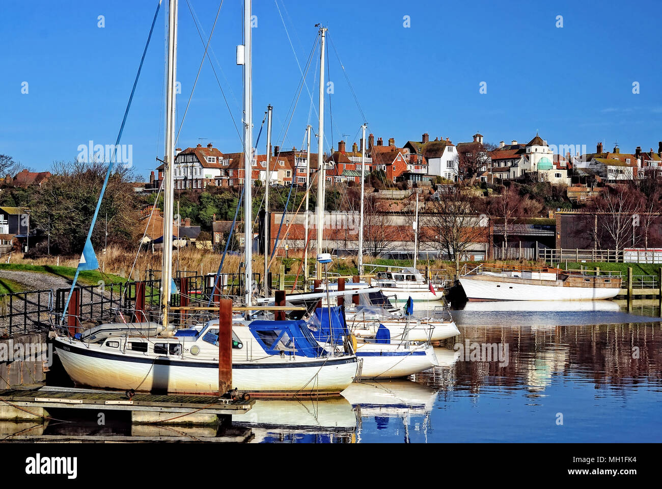 Boats at Brede Lock Stock Photo