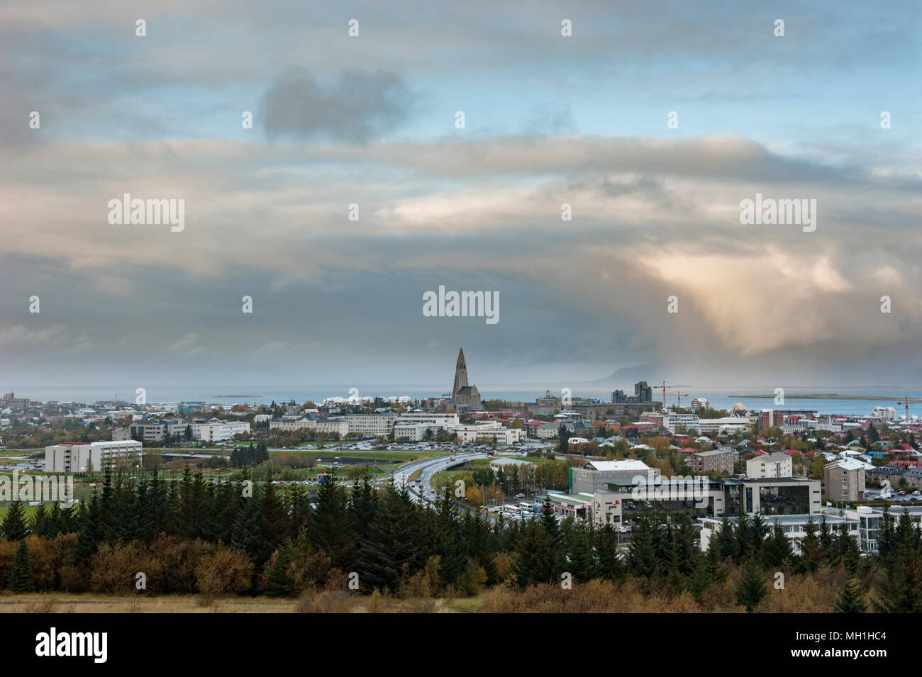 Perlan View Rainbow sea over city aerial hi-res stock photography and images - Alamy