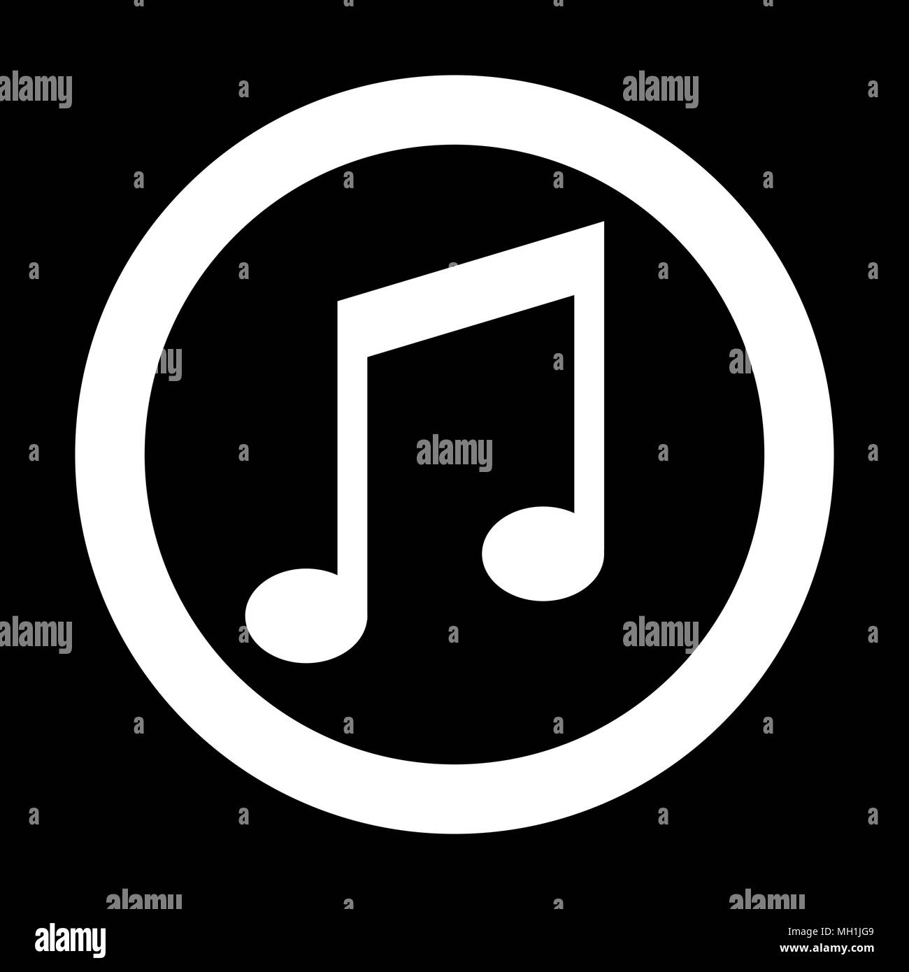 Vector music Icon note Stock Vector