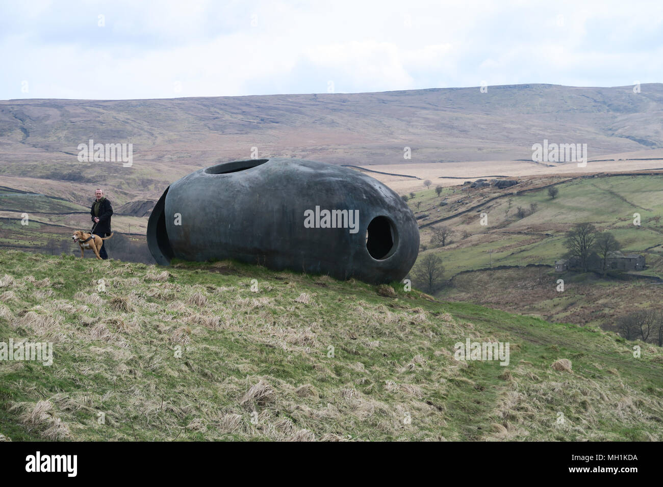 Atom Panopticon with man and dog Stock Photo - Alamy
