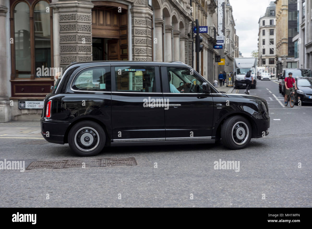 New TX electric London Taxi by London Electric Vehicle Company (LEVC), UK Stock Photo