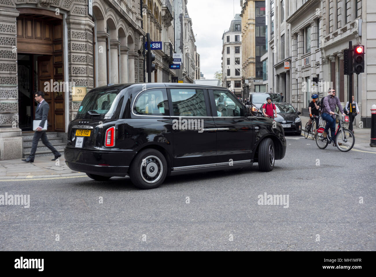 New TX electric London Taxi by London Electric Vehicle Company (LEVC), UK Stock Photo