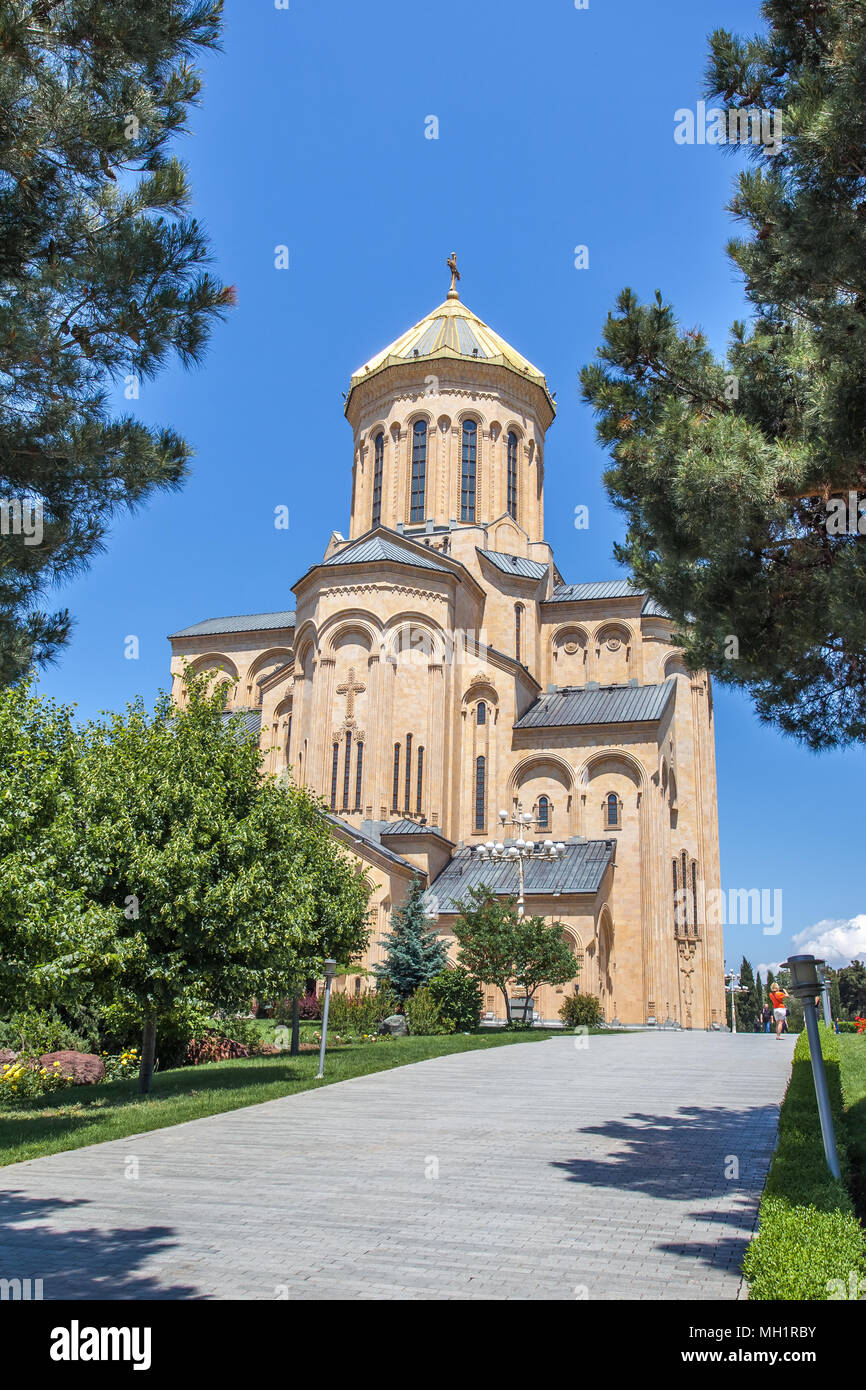 The Holy Trinity Cathedral of Tbilisi commonly known as Sameba in ...