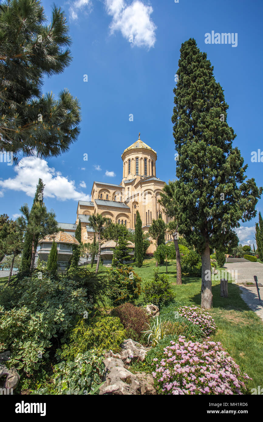 The Holy Trinity Cathedral of Tbilisi commonly known as Sameba in ...