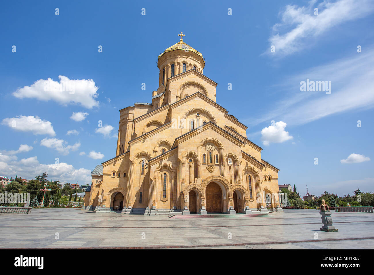 The Holy Trinity Cathedral of Tbilisi commonly known as Sameba in ...