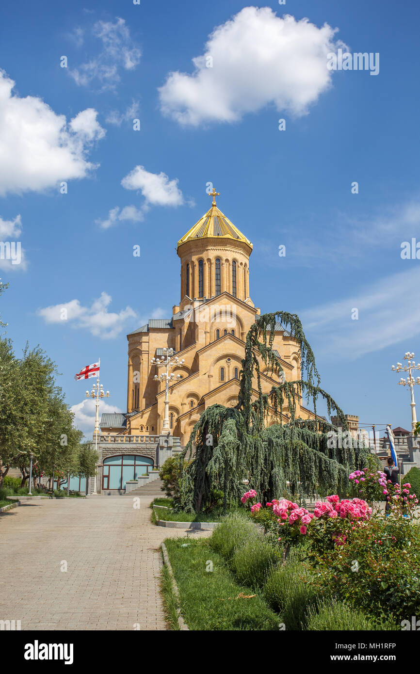 The Holy Trinity Cathedral of Tbilisi commonly known as Sameba in ...
