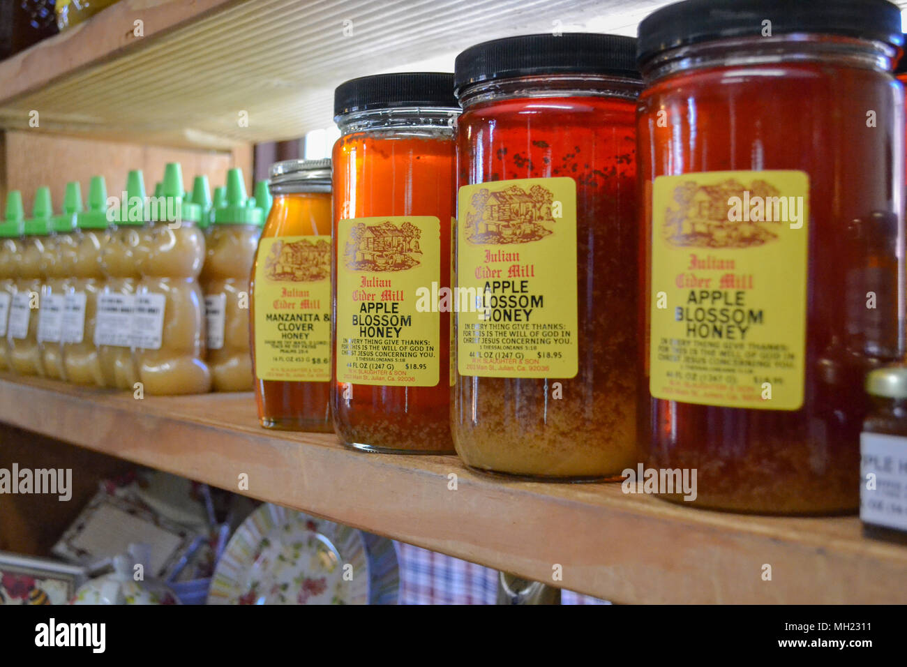 Weekend Getaway in Julian California, San Diego's Apple country. A throw back in time - small town shops include organic honey, crafts, and cider Stock Photo