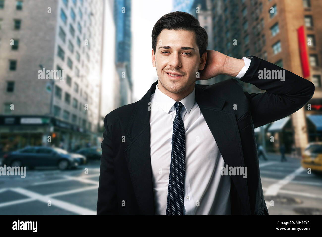 Confident male model poses hi-res stock photography and images - Alamy