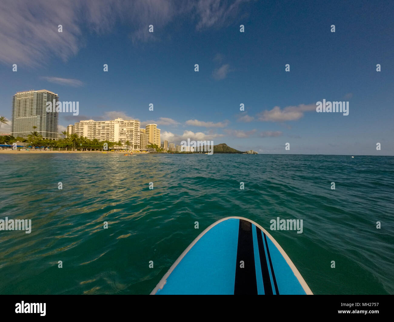 Surf Point of View in Hawaii Stock Photo