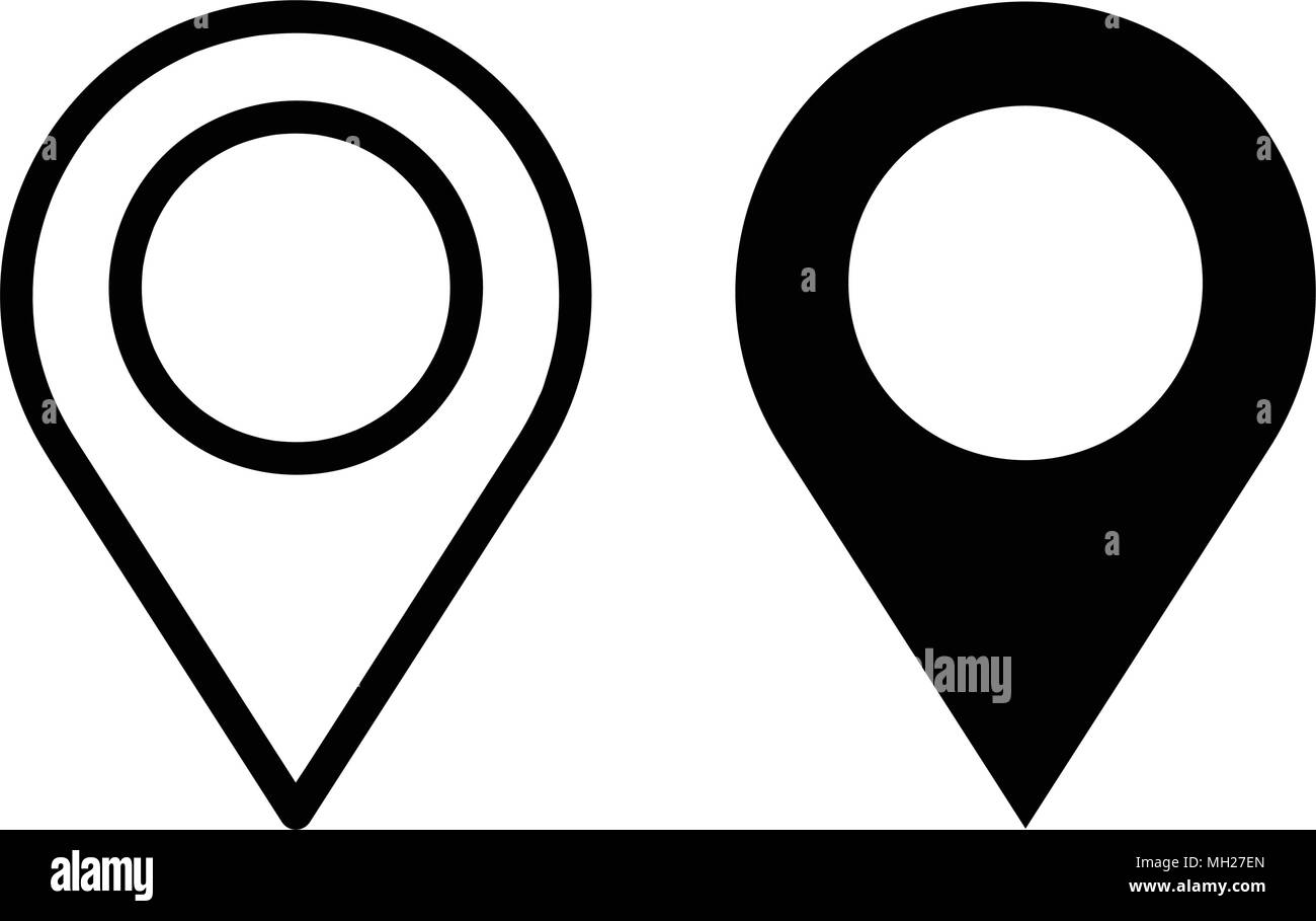 Map pointer icon, vector icon on white background Stock Vector Image ...
