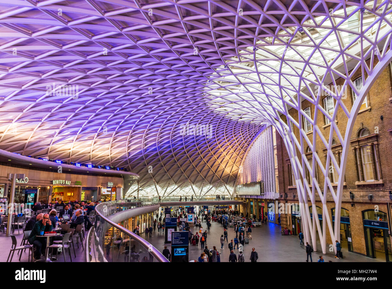 The concourse and plaza of Kings Cross Station, London, UK Stock Photo