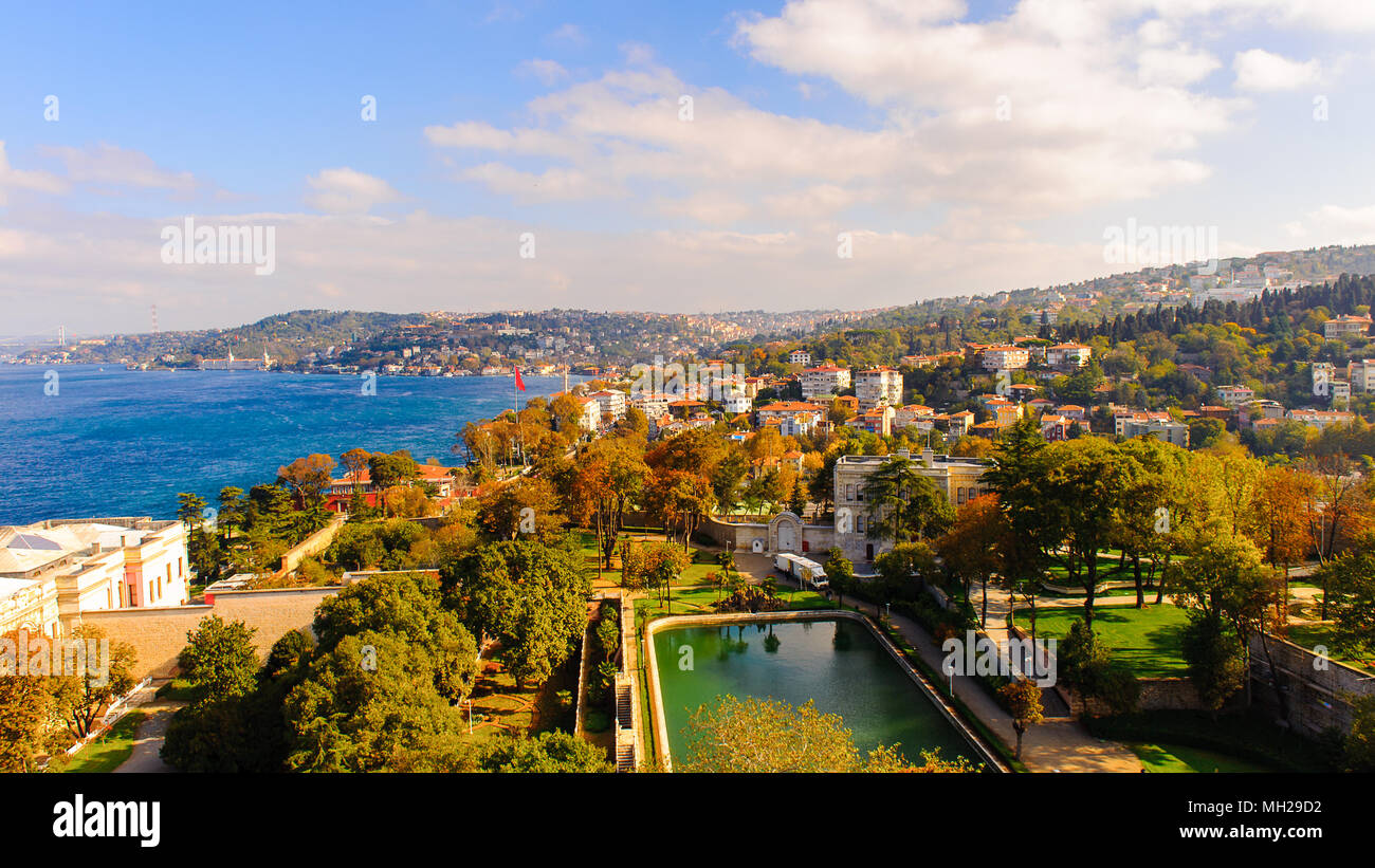 Asian part of Istanbul and its panoramic view and the Bosphorus river ...