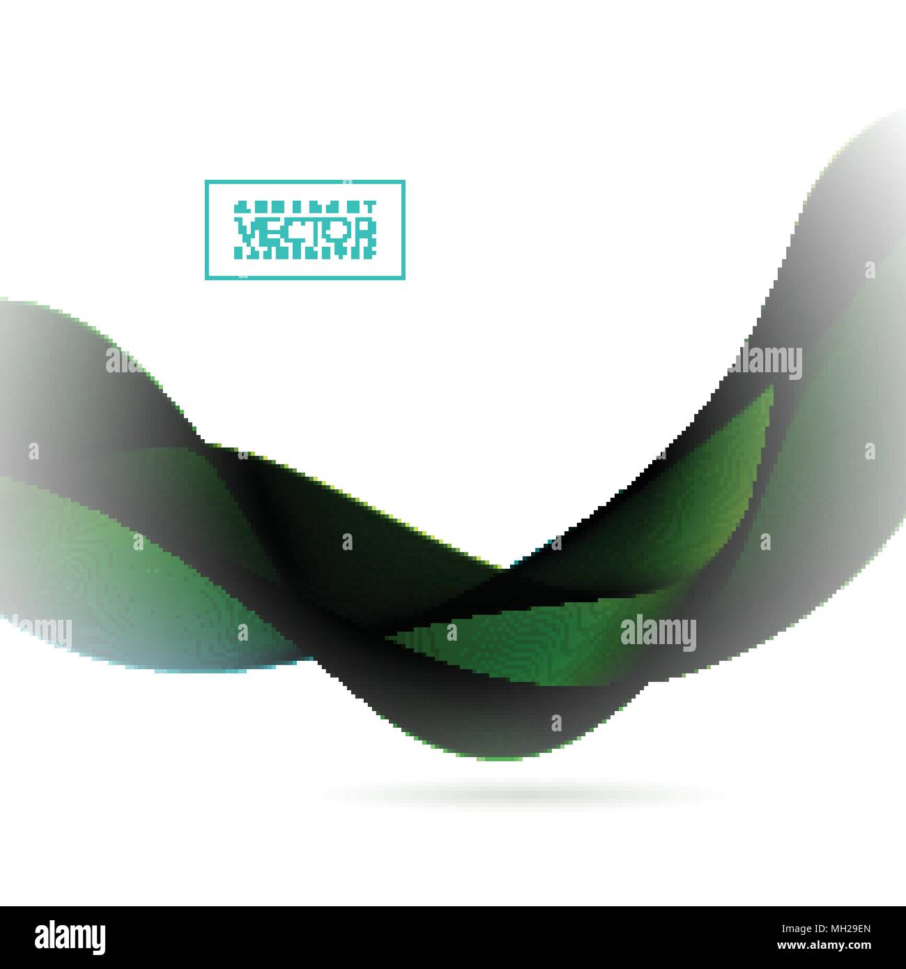 Abstract Wave Design on White Background. Vector Illustration Stock ...