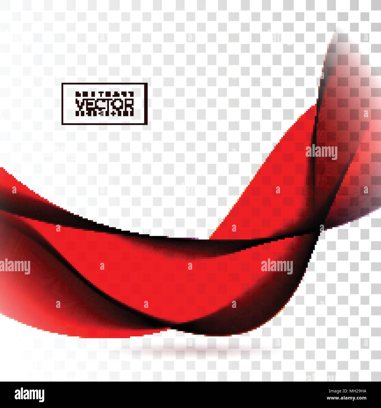 Abstract Wave Design on Transparent Background. Vector Illustration ...