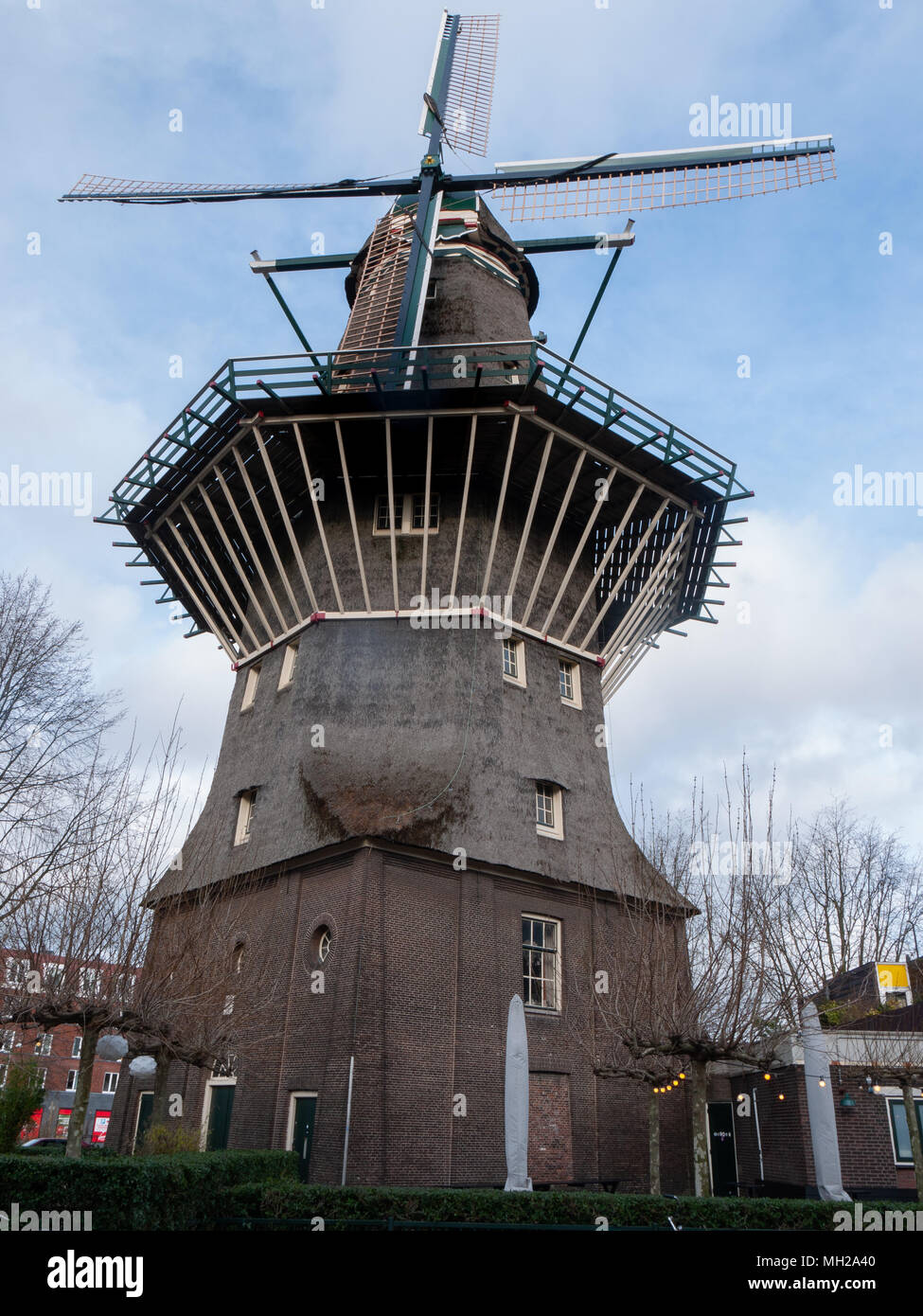 Windmill and brewery, Brouwerij 't IJ, Amsterdam, Netherlands Stock Photo Alamy