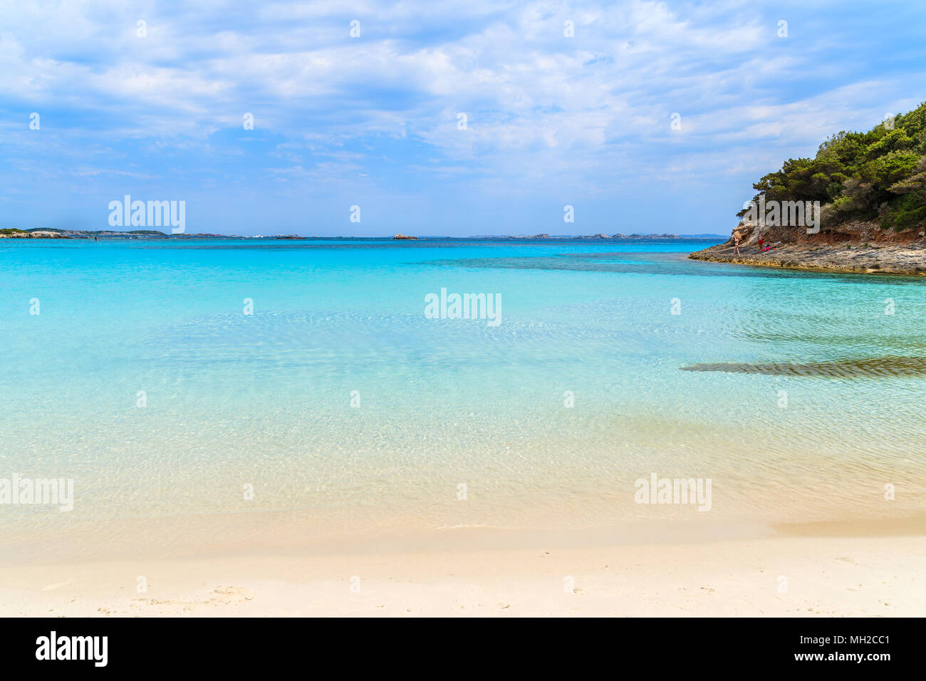 Azure Crystal Clear Water Of Petit Sperone Beach Corsica