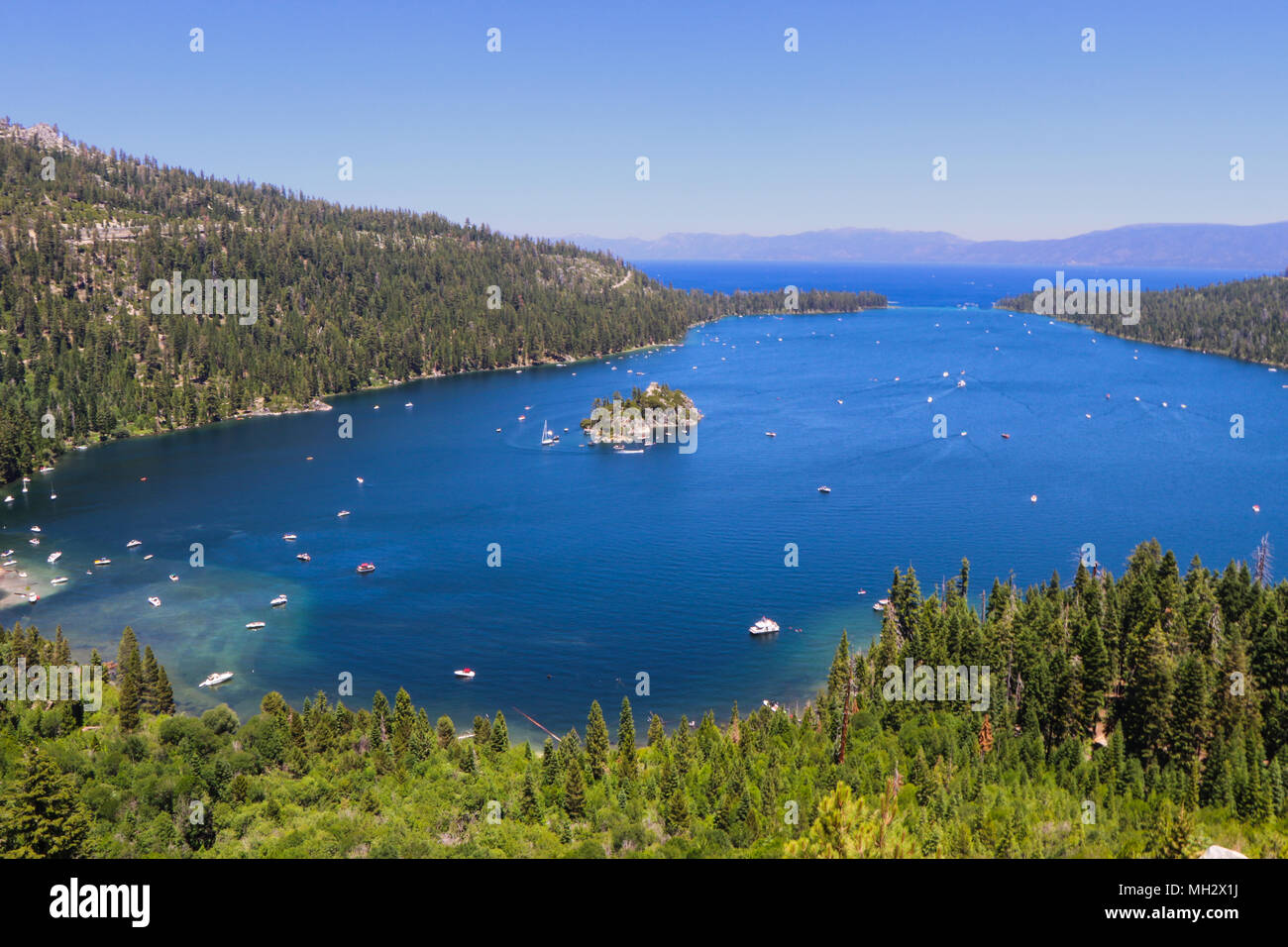 Boats in Lake Tahoe 4th of July Stock Photo Alamy