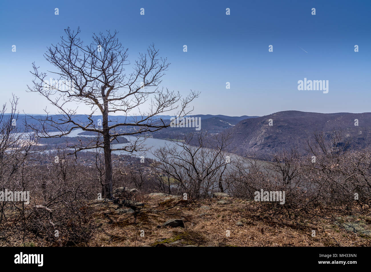 Hudson River Overlook at Bull Hill near Cold Spring, NY Stock Photo
