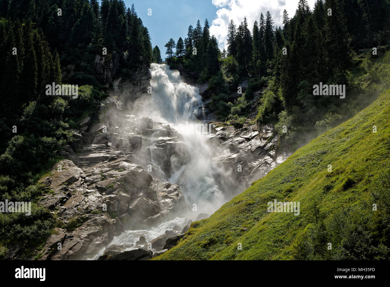 Krimml Waterfalls - Austria. Krimmler Wasserfälle - Österreich Stock Photo