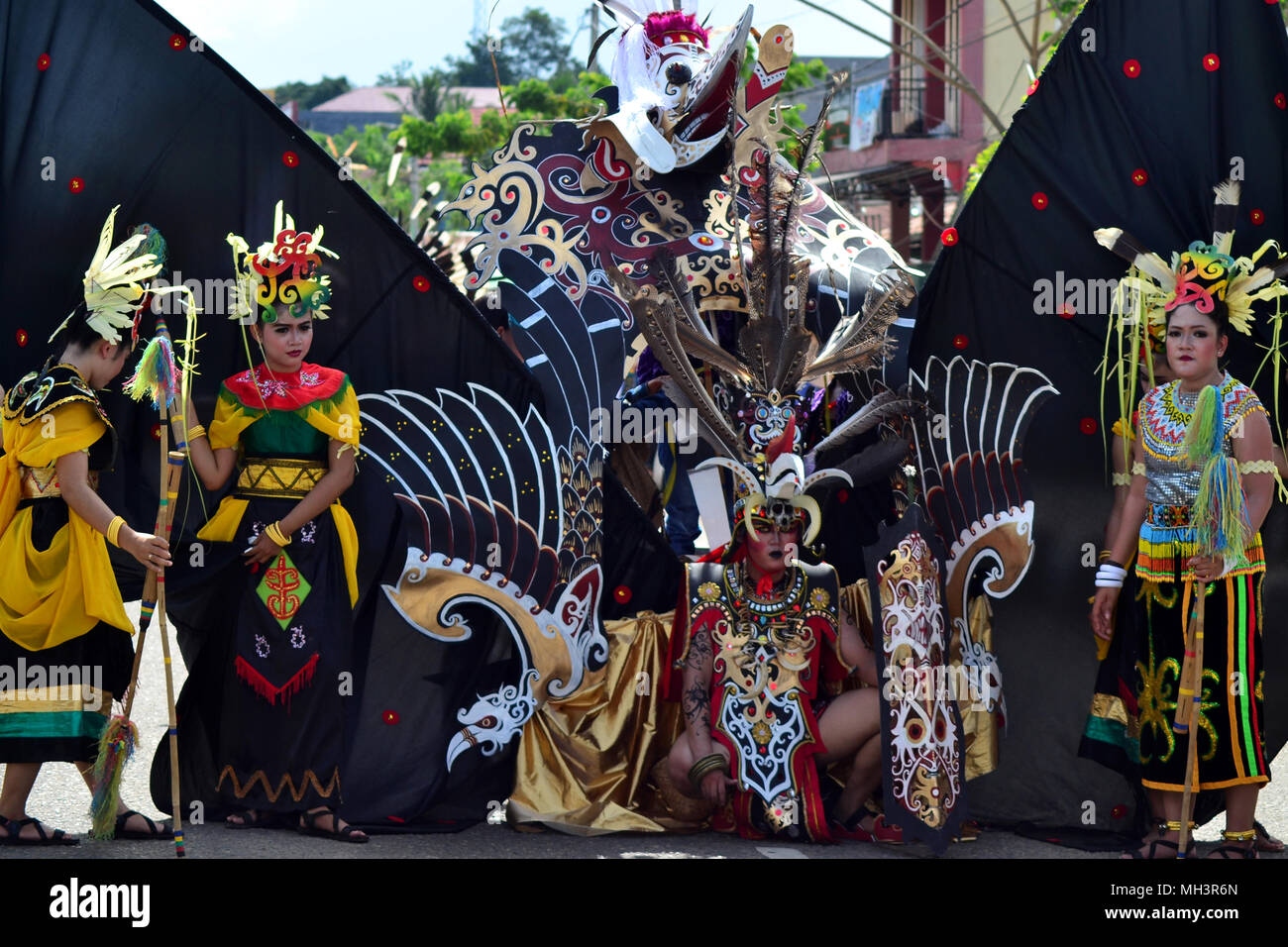 Borneo cultural festival is held once a year in South Borneo, Indonesia