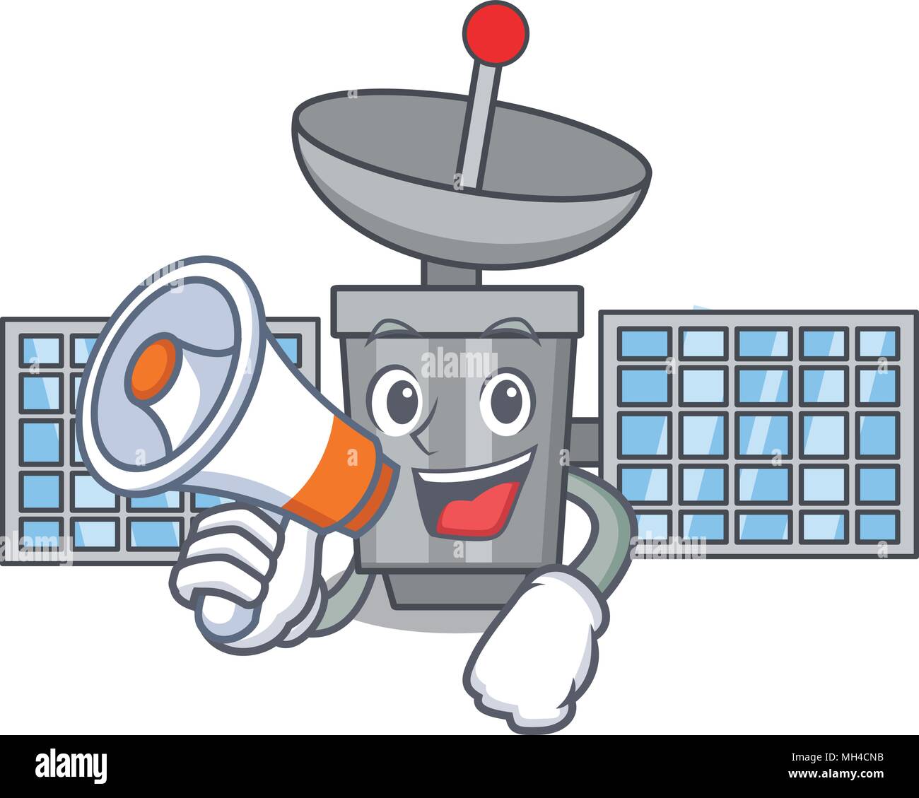 With megaphone satelite character cartoon style Stock Vector Image ...