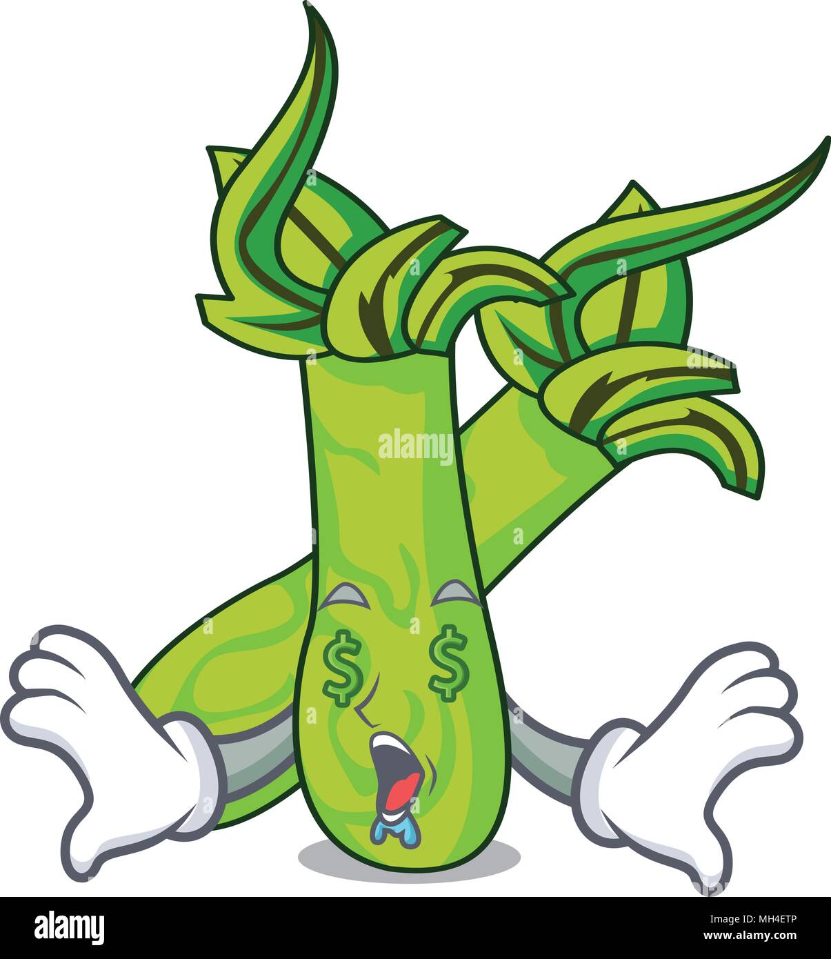 Money eye wasabi mascot cartoon style Stock Vector Image & Art - Alamy