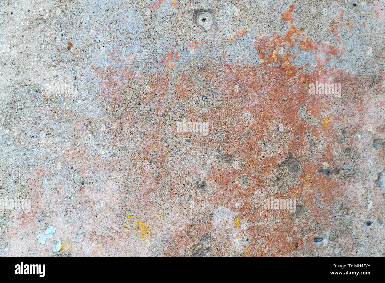 Abstract multicolored texture on the cement wall Stock Photo