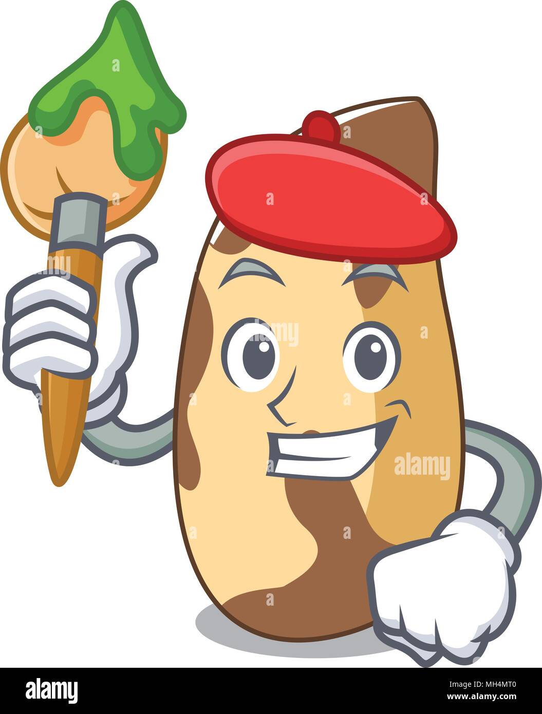 Artist brazil nut character cartoon Stock Vector Image & Art Alamy