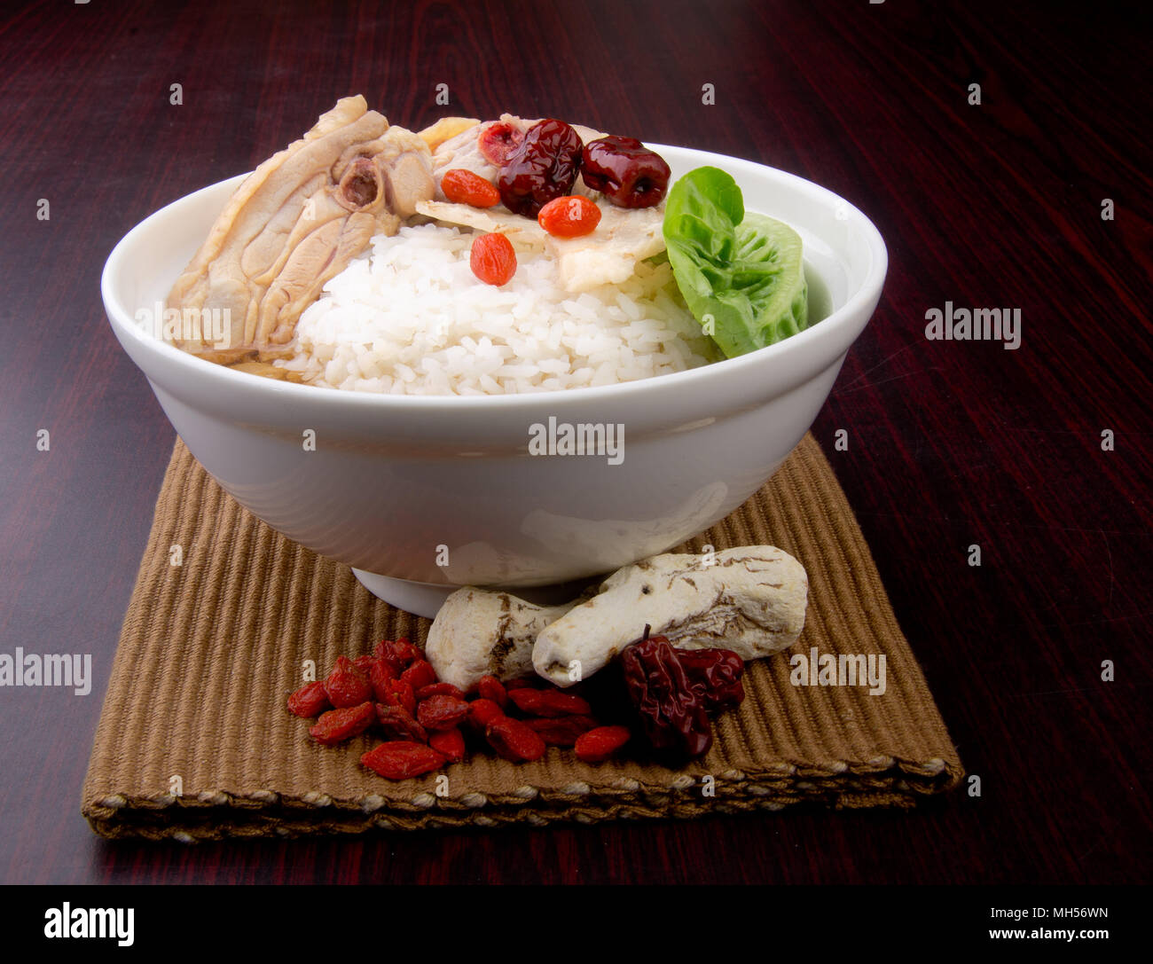 Chicken Rice on the background, asia food Stock Photo - Alamy