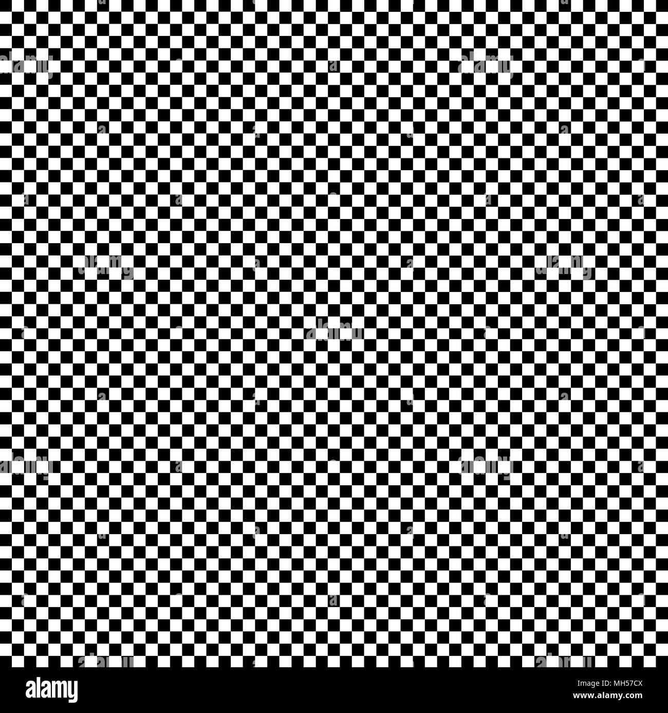 Simple seamless black white checkerboard pattern background. Stock Photo