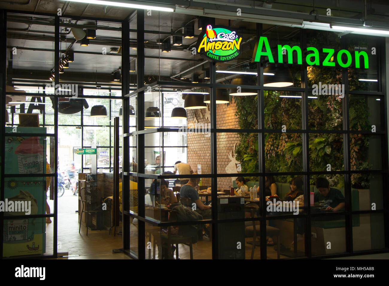 CHIANG MAI, THAILAND APRIL 28 2018 Amazon Coffee shop in Suandok