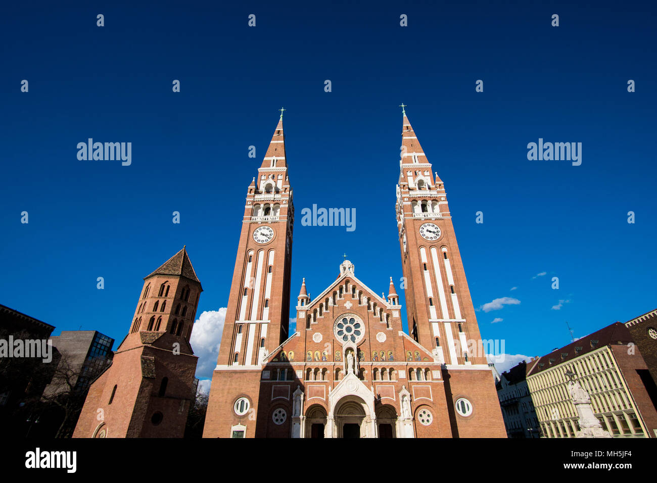 Votive Church and Cathedral of Our Lady of Hungary in Szeged Stock Photo