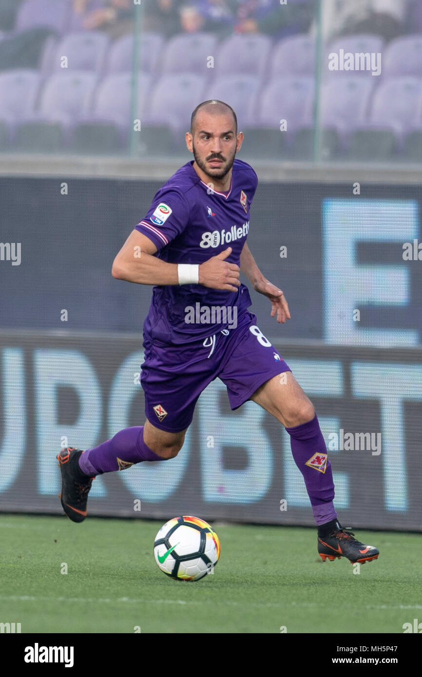 Riccardo Saponara of Fiorentina during the Italian "Serie A" match between  Fiorentina 3-0 Napoli at