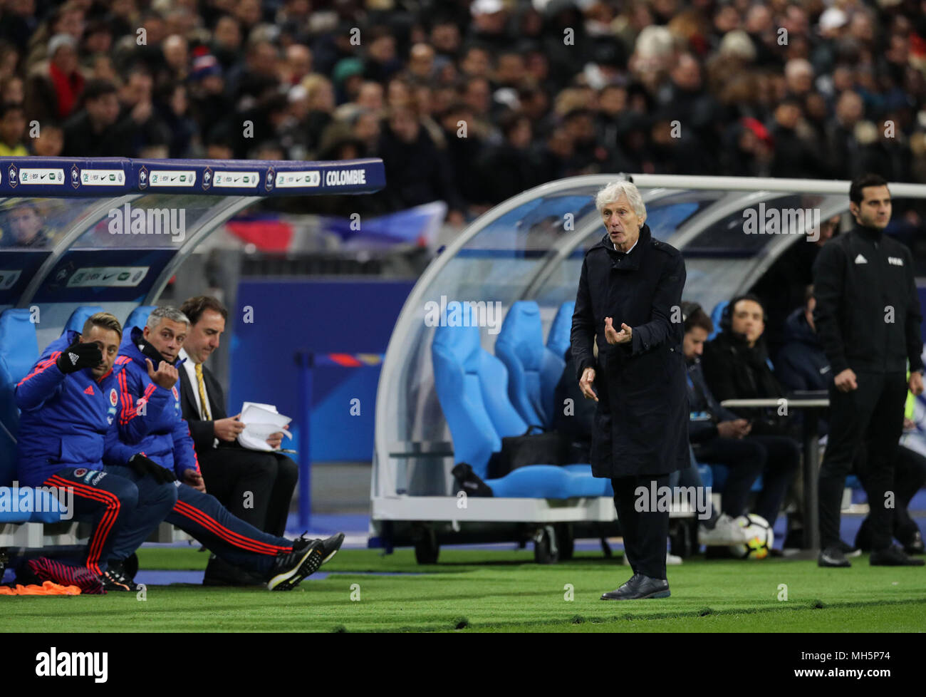 Jose Pekerman (COL), MARCH 23, 2018 - Football/Soccer : International friendly match between France 2-3 Colombia at Stade de France in Saint-Denis, France, Credit: AFLO/Alamy Live News Stock Photo