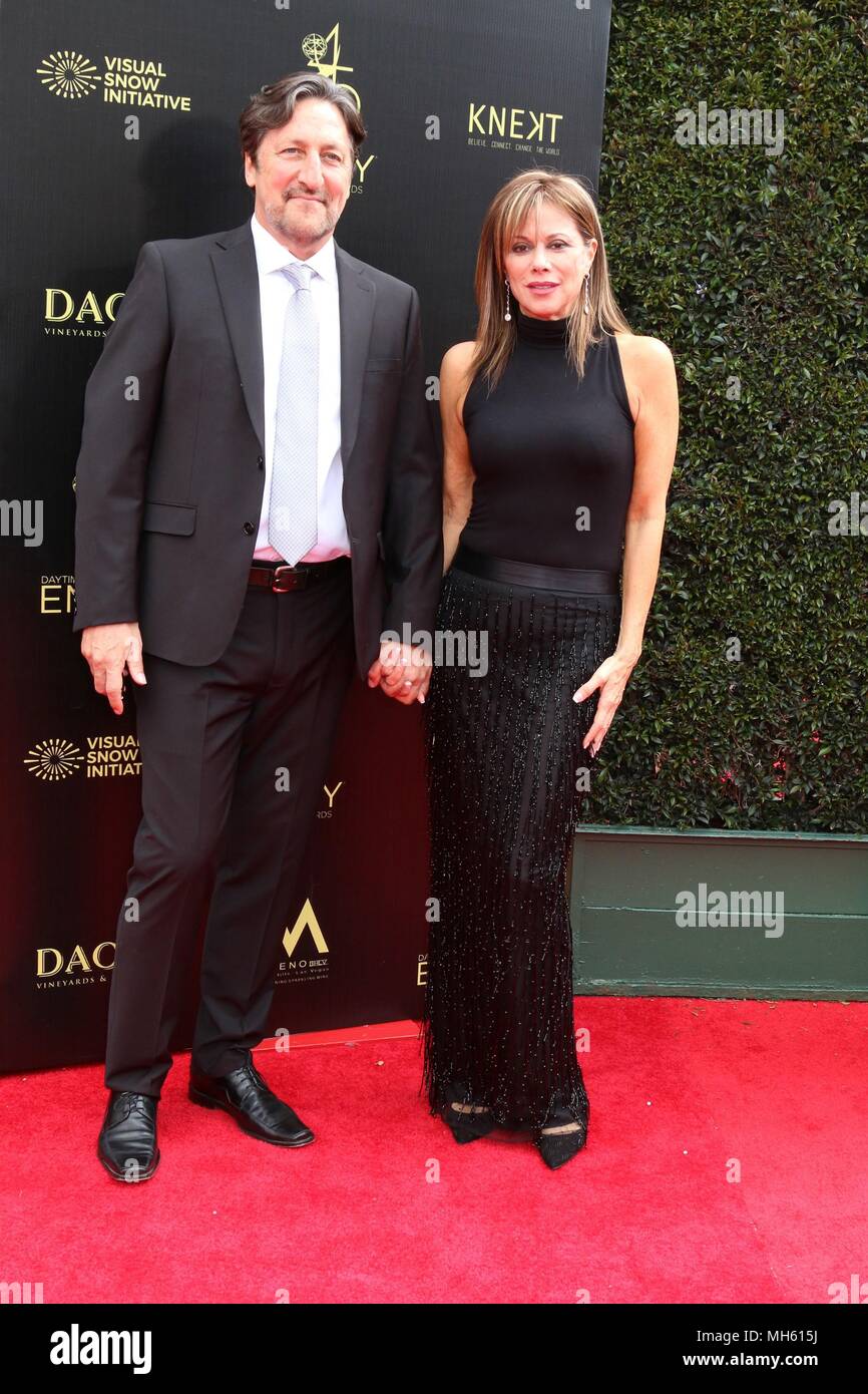 Boyfriend, Nancy Lee Grahn at arrivals for 45th Annual Daytime Emmy Awards, Pasadena Civic Center, Pasadena, CA April 29, 2018. Photo By: Priscilla Grant/Everett Collection Stock Photo