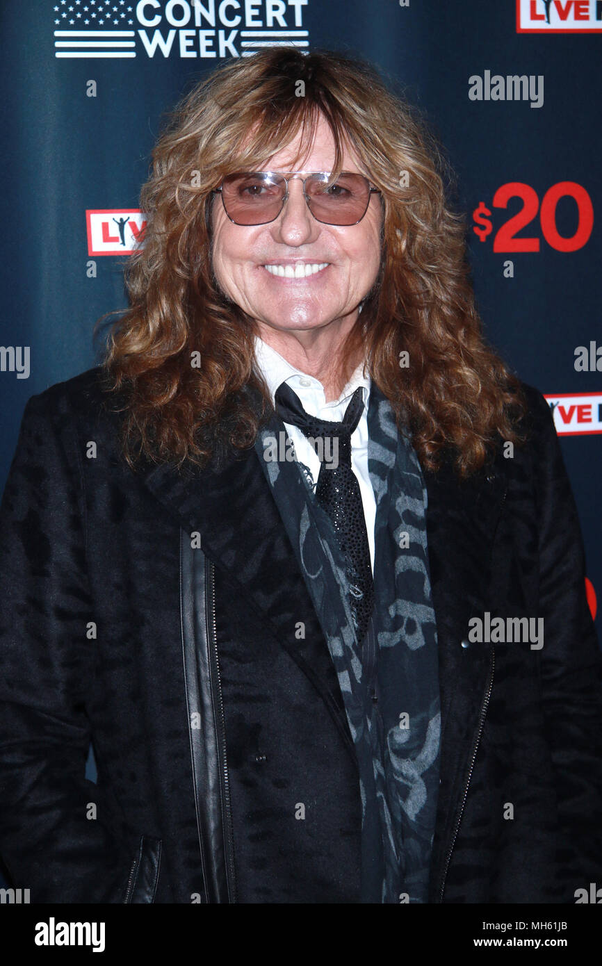New York, NY, USA. 30th Apr, 2018. David Coverdale of Whitesnake at Live NationÕs National Concert Week press day at Live Nation NYC Headquarters on April 30, 2018 in New York City. Credit: Diego Corredor/Media Punch/Alamy Live News Stock Photo