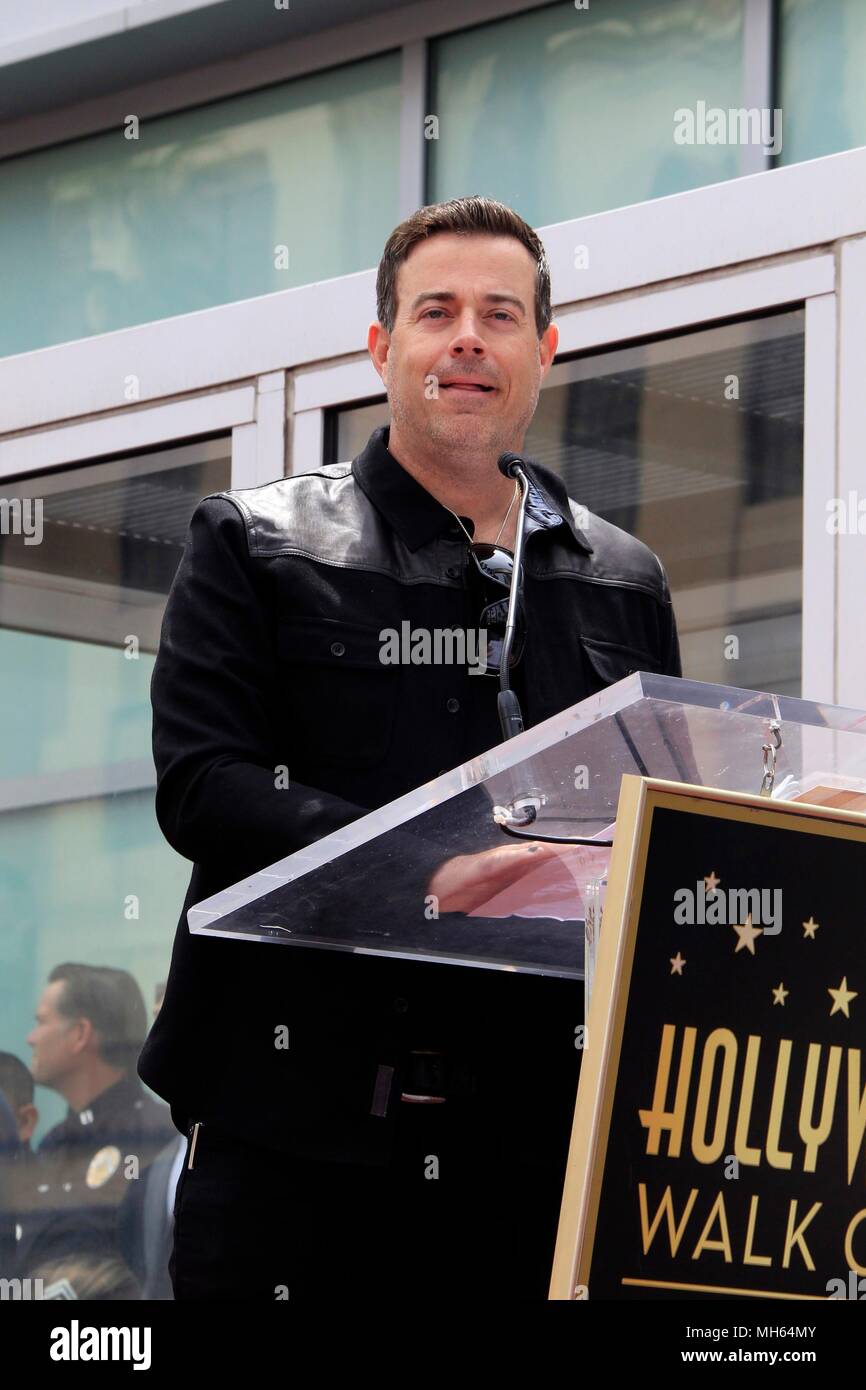 Los Angeles, CA, USA. 30th Apr, 2018. Carson Daly at the induction ceremony for Star on the Hollywood Walk of Fame for NSYNC, Hollywood Boulevard, Los Angeles, CA April 30, 2018. Credit: Priscilla Grant/Everett Collection/Alamy Live News Stock Photo