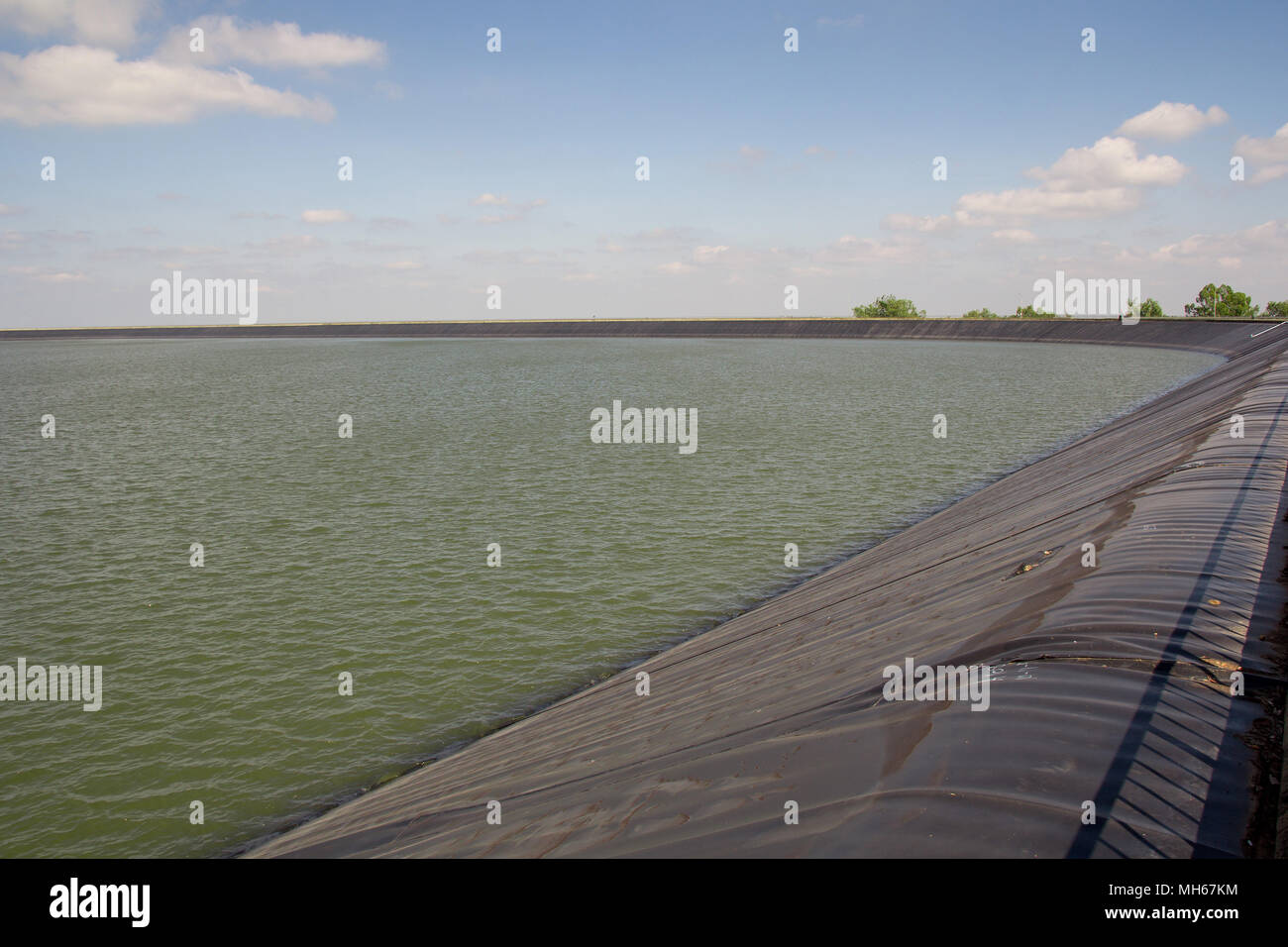 Large reservoir, water reservoir with plastic liner Stock Photo Alamy