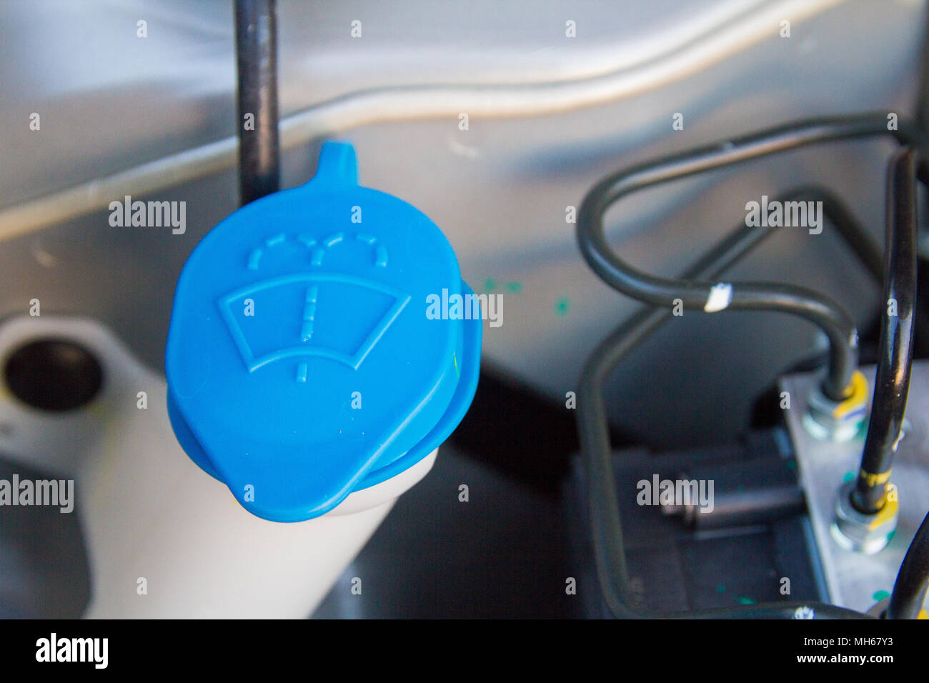 Liquid caps inside a car engine Stock Photo Alamy