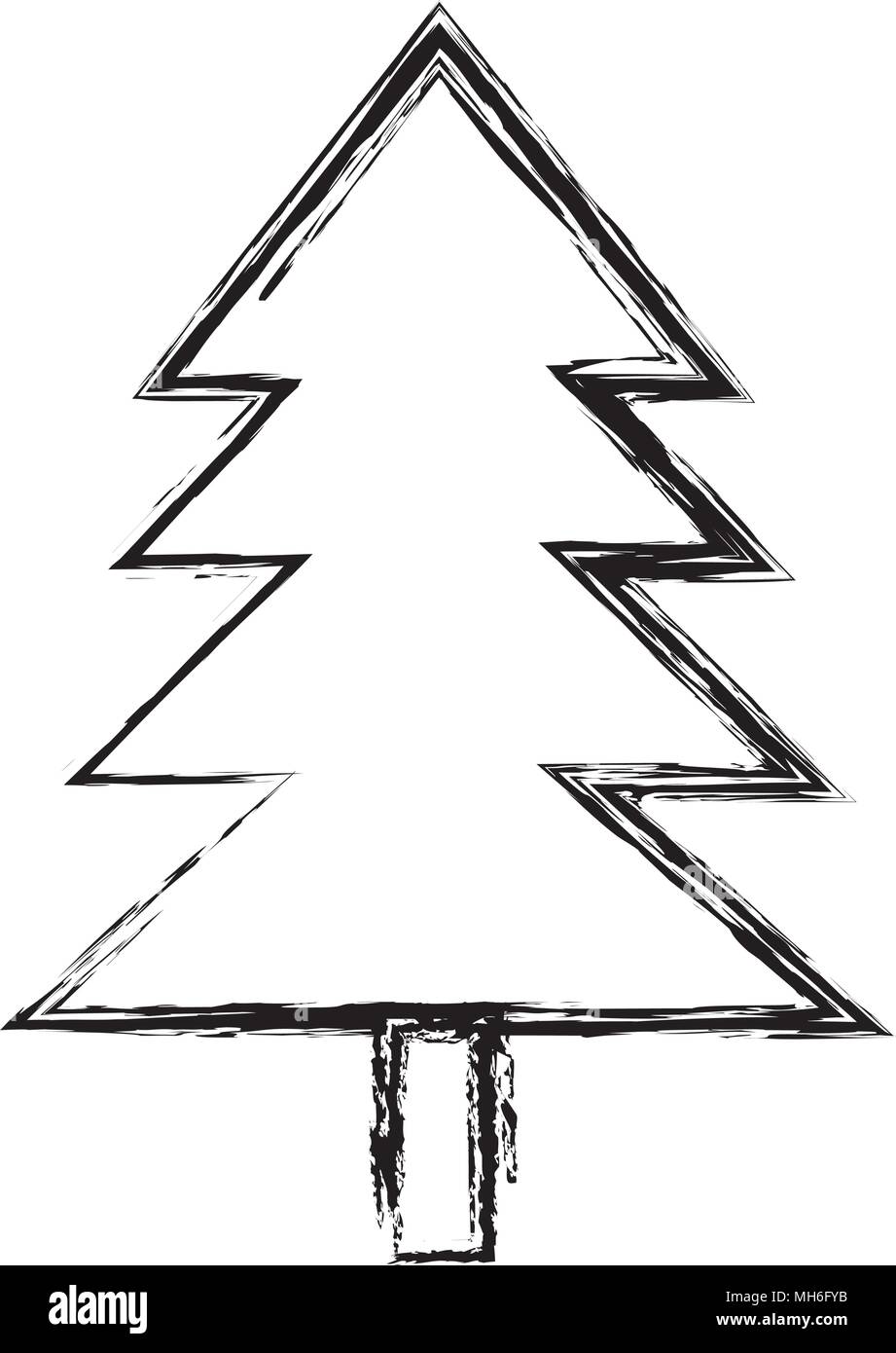 pine tree plant natural icon Stock Vector Image & Art - Alamy