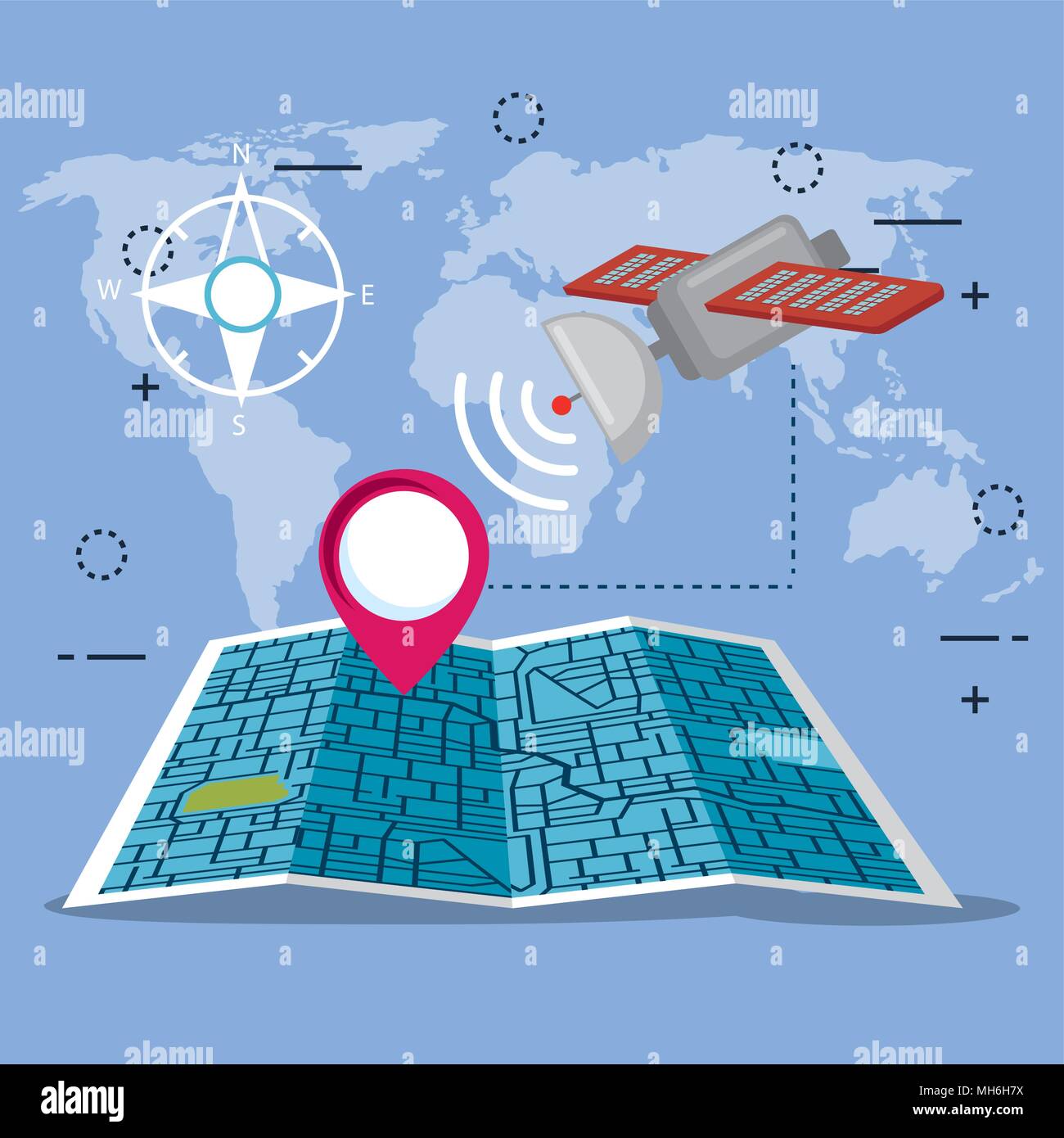 gps navigation set icons Stock Vector Image & Art - Alamy