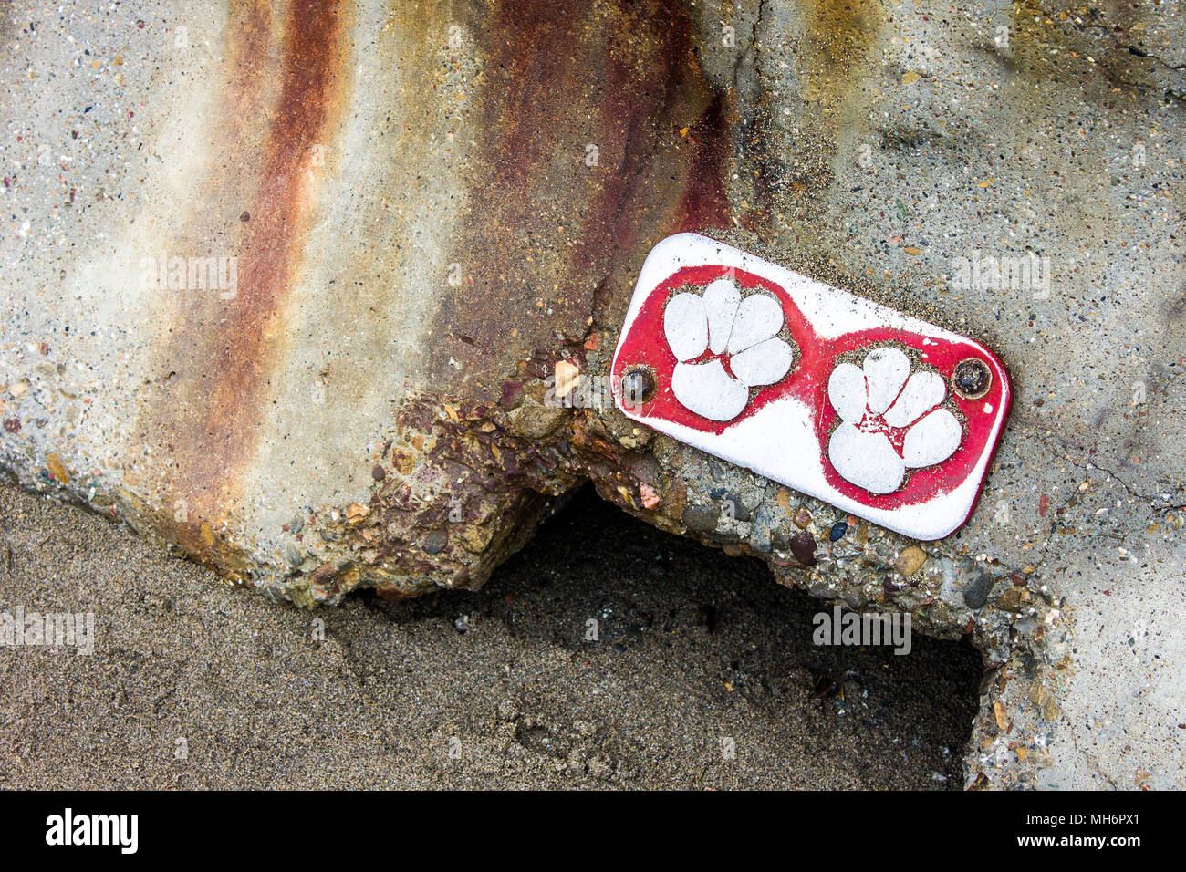 Hopper's Hands sign for dog paws in Fort Point, San Francisco