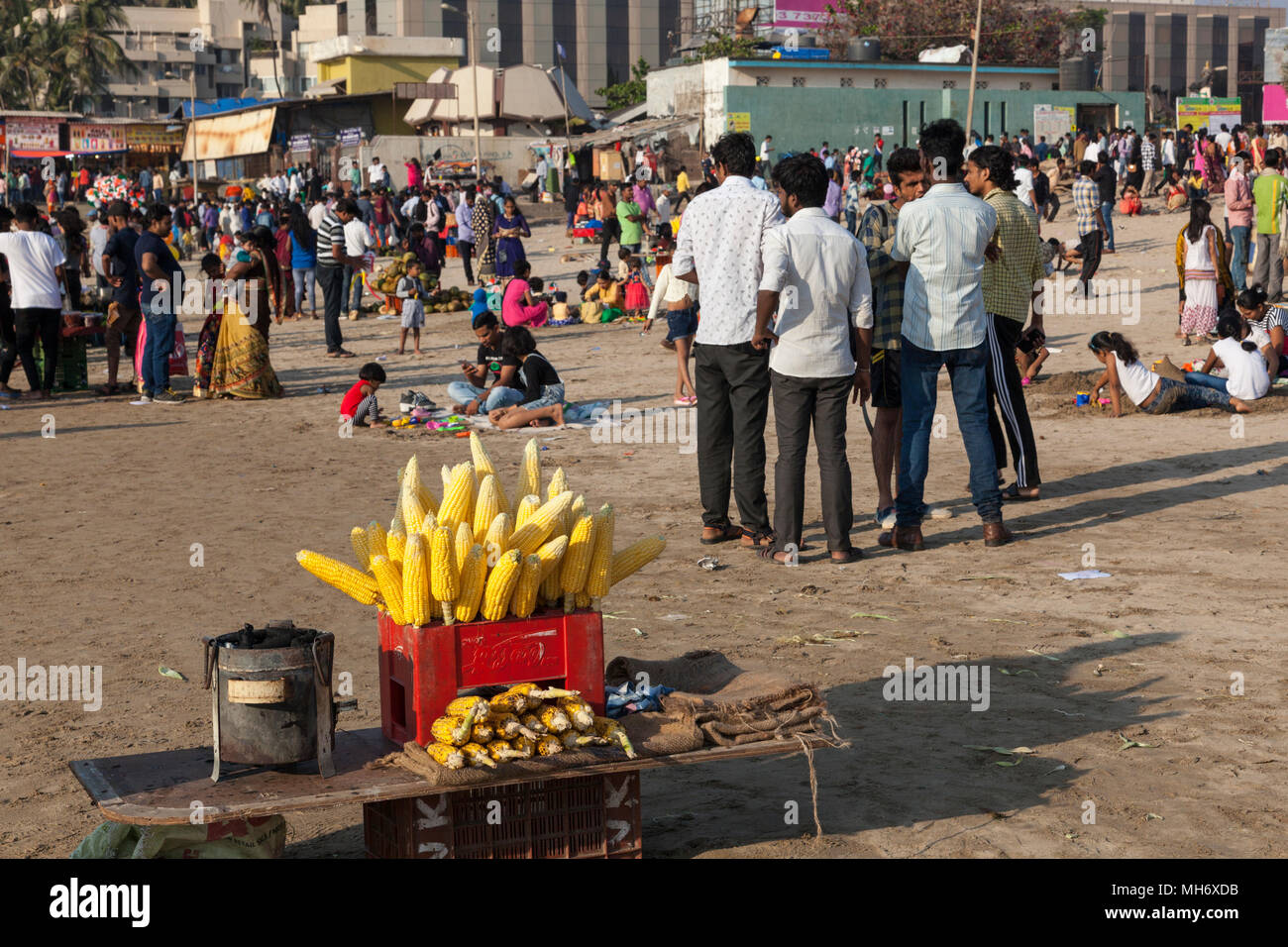 Juhu beach on Republic Day, Mumbai, India Stock Photo