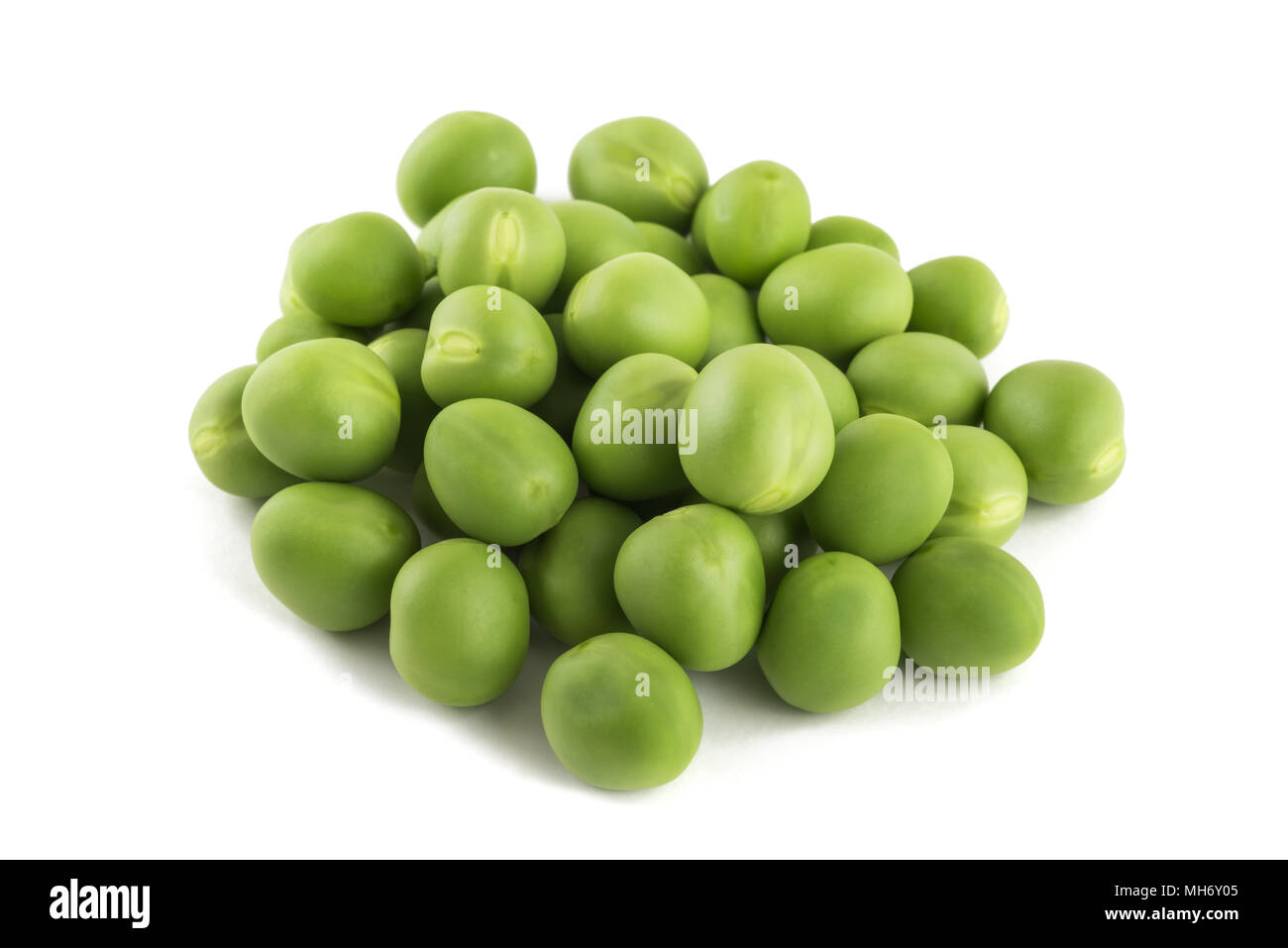 fresh green peas isolated on  white background. Stock Photo