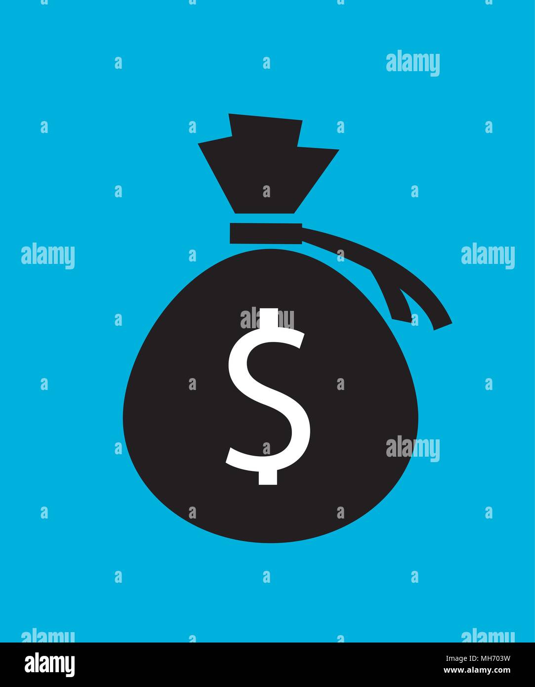 Money icon with bag, vector Stock Vector Image & Art - Alamy
