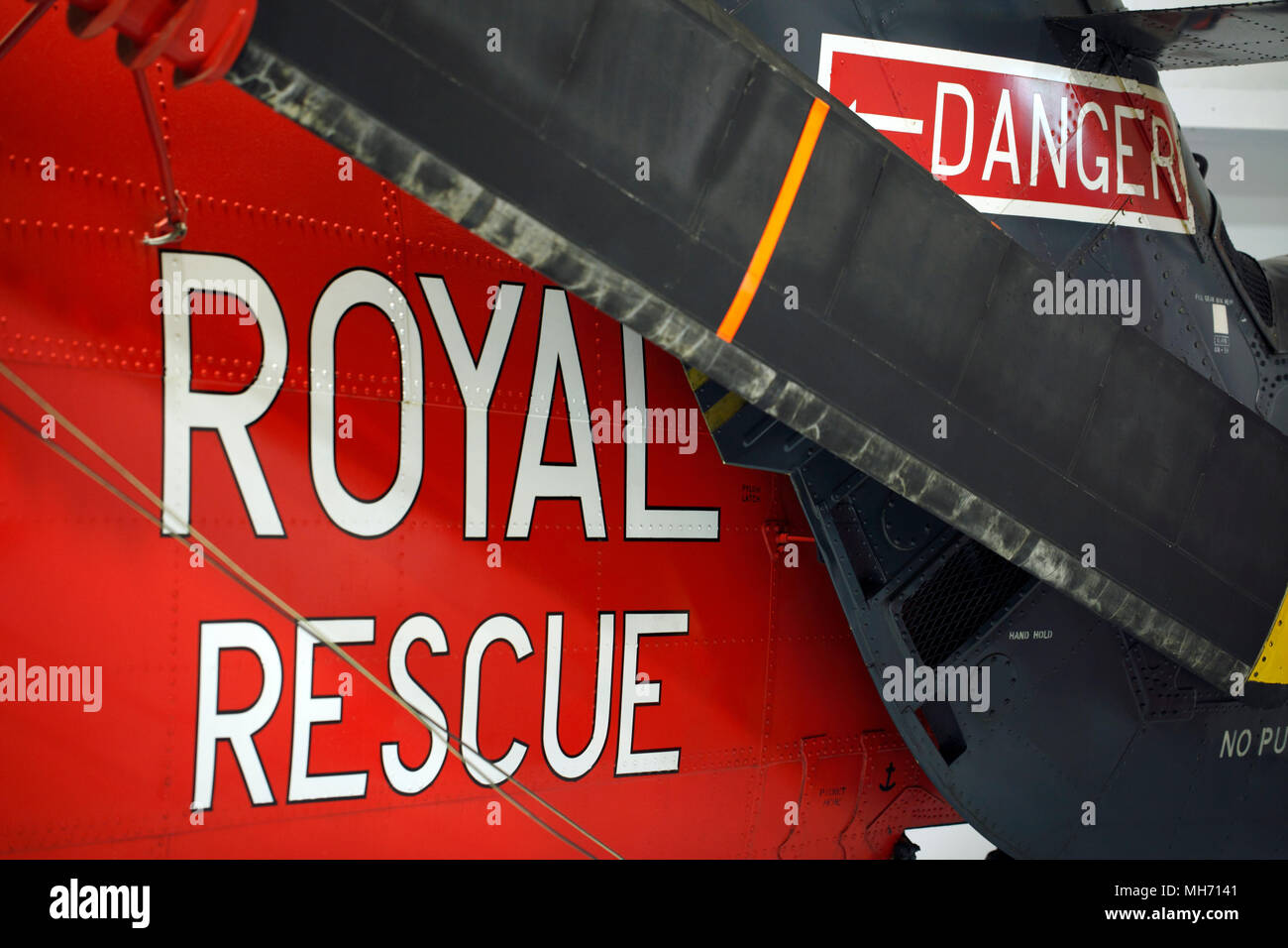 Helicopter Rescue Sign The queens helicopter flight hi-res stock photography and images - Alamy