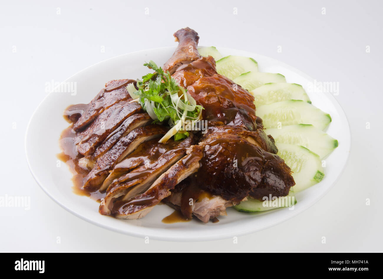duck. roast duck traditional chinese cuisine Stock Photo - Alamy
